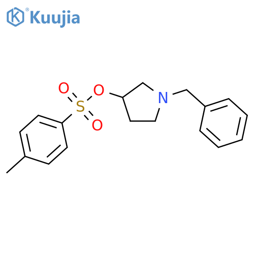 1-benzylpyrrolidin-3-yl 4-methylbenzene-1-sulfonate structure