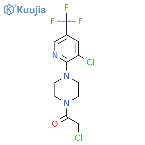 2-chloro-1-{4-[3-chloro-5-(trifluoromethyl)pyridin-2-yl]piperazin-1-yl}ethan-1-one structure