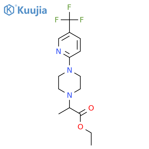 1-Piperazineaceticacid, a-methyl-4-[5-(trifluoromethyl)-2-pyridinyl]-,ethyl ester structure