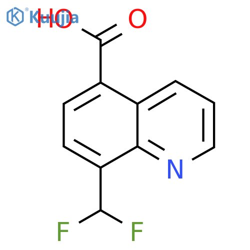 8-Difluoromethyl-5-quinolinecarboxylic acid structure