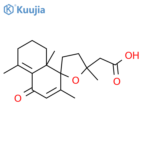 9,13-Epoxy-19-nor-6-oxo-4,7-labdadien-15-oic acid; (9α,13S)-form structure