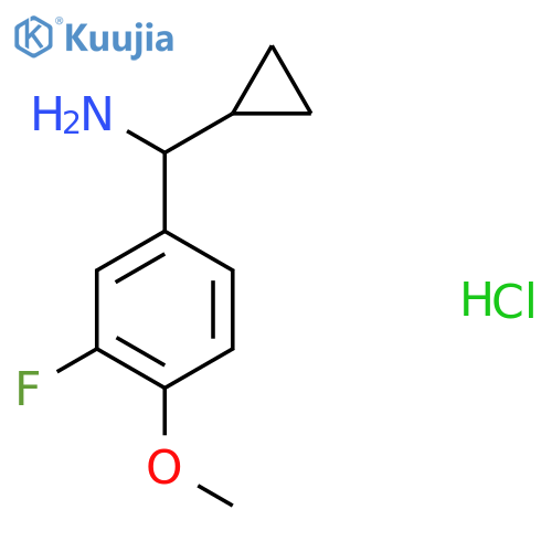 1-Cyclopropyl-1-(3-fluoro-4-methoxyphenyl)methanamine hydrochloride structure