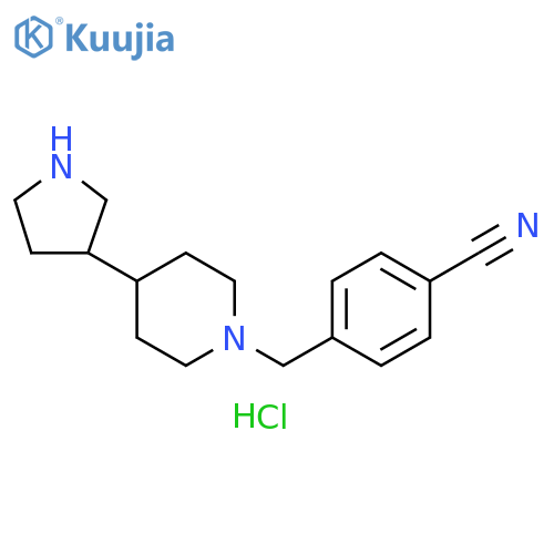 4-{4-(pyrrolidin-3-yl)piperidin-1-ylmethyl}benzonitrile dihydrochloride structure