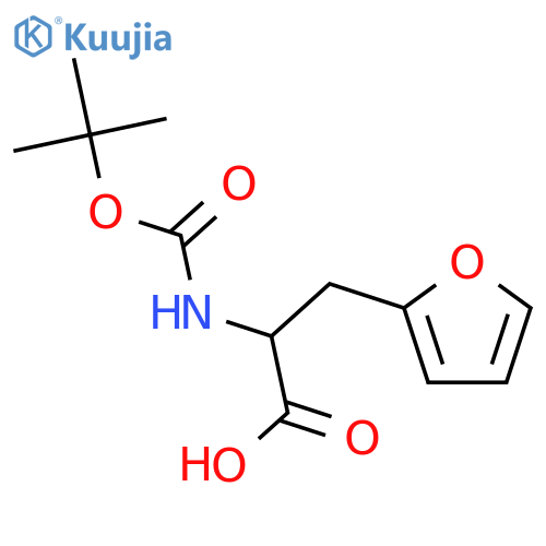 (2R)-2-{(tert-butoxy)carbonylamino}-3-(furan-2-yl)propanoic acid structure