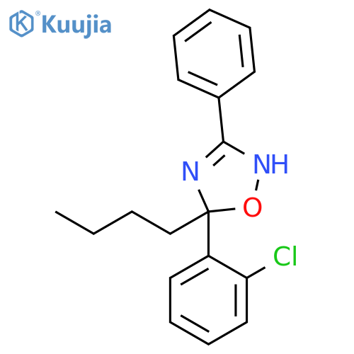 1,2,4-Oxadiazole, 5-butyl-5-(2-chlorophenyl)-2,5-dihydro-3-phenyl- structure