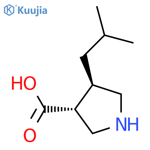 trans-4-(2-methylpropyl)pyrrolidine-3-carboxylic acid structure