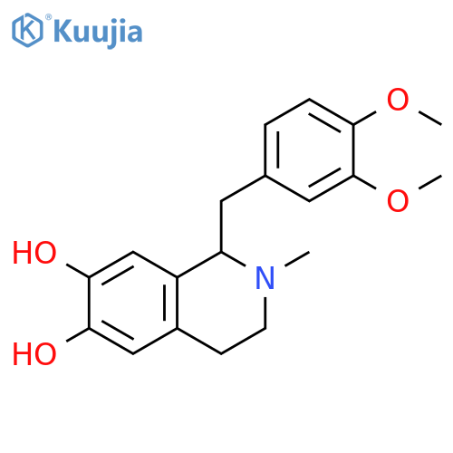 6,7-Isoquinolinediol, 1-[(3,4-dimethoxyphenyl)methyl]-1,2,3,4-tetrahydro-2-methyl- structure