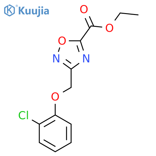 Ethyl 3-[(2-chlorophenoxy)methyl]-1,2,4-oxadiazole-5-carboxylate structure