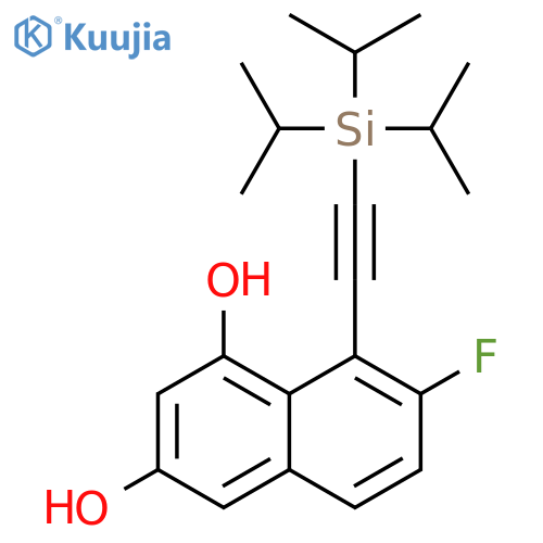 1,3-Naphthalenediol, 7-fluoro-8-[2-[tris(1-methylethyl)silyl]ethynyl]- structure