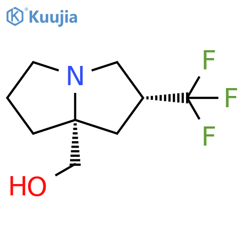 1H-Pyrrolizine-7a(5H)-methanol, tetrahydro-2-(trifluoromethyl)-, (2R,7aR)-rel- structure