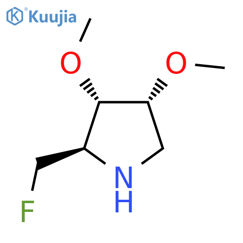 rac-(2R,3S,4R)-2-(fluoromethyl)-3,4-dimethoxypyrrolidine structure