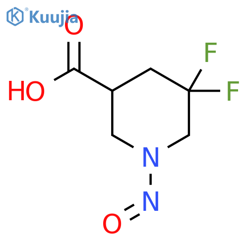 5,5-Difluoro-1-nitrosopiperidine-3-carboxylic acid structure