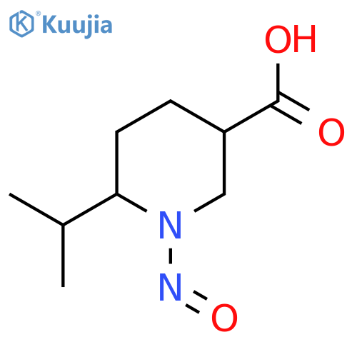 1-Nitroso-6-(propan-2-yl)piperidine-3-carboxylic acid structure