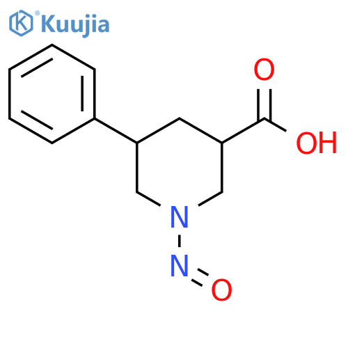 1-Nitroso-5-phenylpiperidine-3-carboxylic acid structure