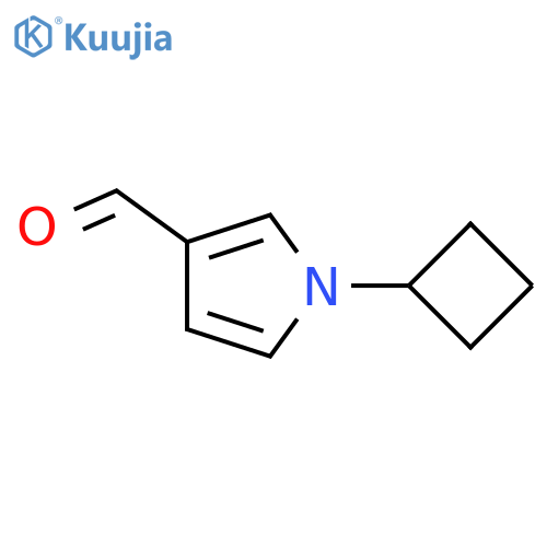 1-cyclobutyl-1H-pyrrole-3-carbaldehyde structure