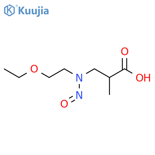 3-(2-ethoxyethyl)(nitroso)amino-2-methylpropanoic acid structure