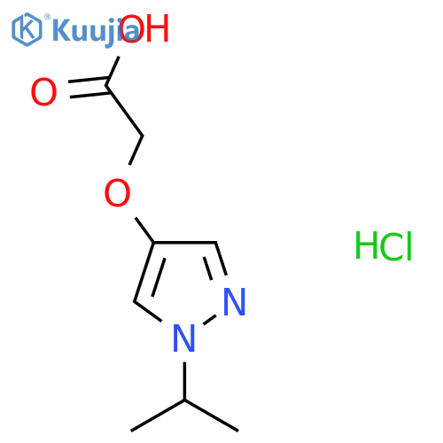 2-{1-(propan-2-yl)-1H-pyrazol-4-yloxy}acetic acid hydrochloride structure