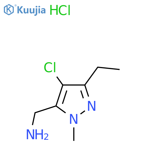1-(4-chloro-3-ethyl-1-methyl-1H-pyrazol-5-yl)methanamine hydrochloride structure