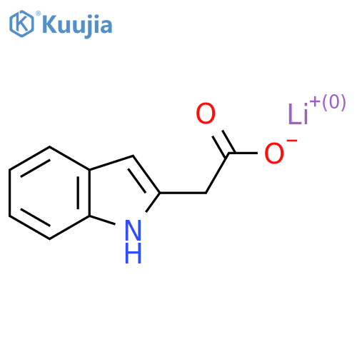 lithium(1+) 2-(1H-indol-2-yl)acetate structure