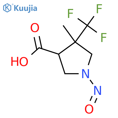 4-Methyl-1-nitroso-4-(trifluoromethyl)pyrrolidine-3-carboxylic acid structure