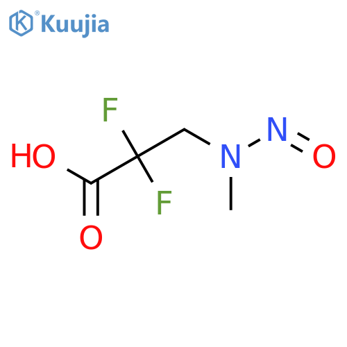 2,2-Difluoro-3-[methyl(nitroso)amino]propanoic acid structure