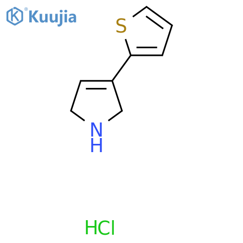 3-(thiophen-2-yl)-2,5-dihydro-1H-pyrrole hydrochloride structure