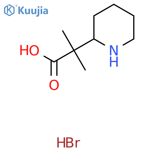 2-Methyl-2-(piperidin-2-yl)propanoic acid hydrobromide structure