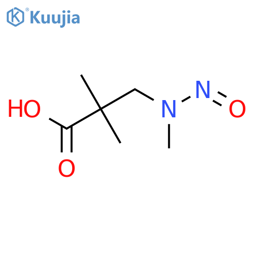 2,2-dimethyl-3-methyl(nitroso)aminopropanoic acid structure