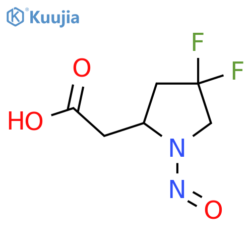 2-(4,4-Difluoro-1-nitrosopyrrolidin-2-yl)acetic acid structure