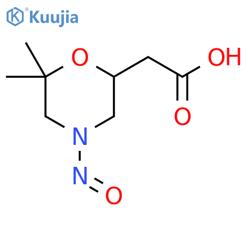 2-(6,6-Dimethyl-4-nitrosomorpholin-2-yl)acetic acid structure