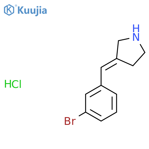 (3E)-3-(3-bromophenyl)methylidenepyrrolidine hydrochloride structure