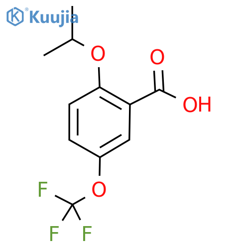 Benzoic acid, 2-(1-methylethoxy)-5-(trifluoromethoxy)- structure