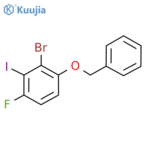 1-(Benzyloxy)-2-bromo-4-fluoro-3-iodobenzene structure