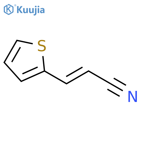 2-Propenenitrile, 3-(2-thienyl)-, (2E)- structure