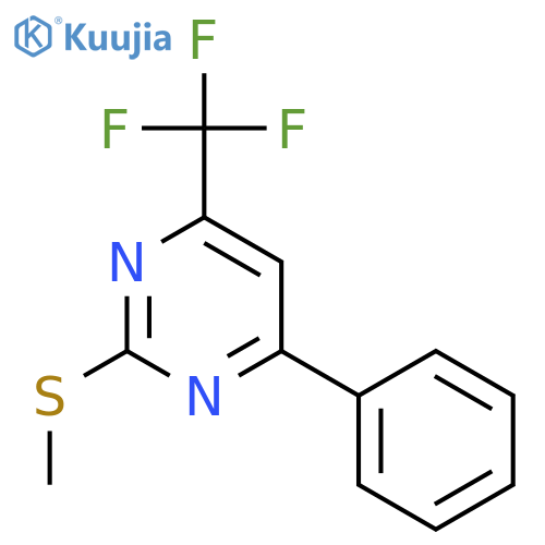 Pyrimidine, 2-(methylthio)-4-phenyl-6-(trifluoromethyl)- structure