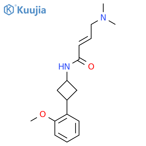 (E)-4-(Dimethylamino)-N-[3-(2-methoxyphenyl)cyclobutyl]but-2-enamide structure