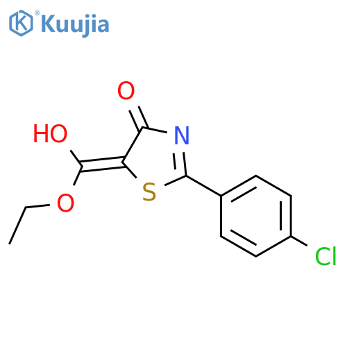5-Thiazolecarboxylicacid, 2-(4-chlorophenyl)-4-hydroxy-, ethyl ester structure