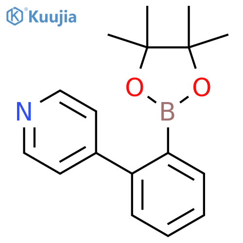 4-(2-(4,4,5,5-Tetramethyl-1,3,2-dioxaborolan-2-yl)phenyl)pyridine structure
