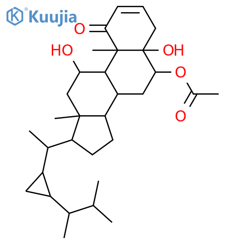 5,6,11-Trihydroxy-29-norgorgost-2-en-1-one; (5α,6β,11α,24R)-form, 6-Ac structure