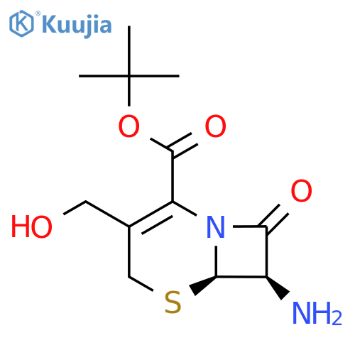 tert-butyl (6R,7R)-7-amino-3-(hydroxymethyl)-8-oxo-5-thia-1-azabicyclo4.2.0oct-2-ene-2-carboxylate structure