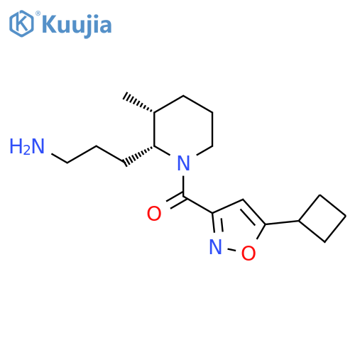 rac-3-(2R,3R)-1-(5-cyclobutyl-1,2-oxazole-3-carbonyl)-3-methylpiperidin-2-ylpropan-1-amine, cis structure