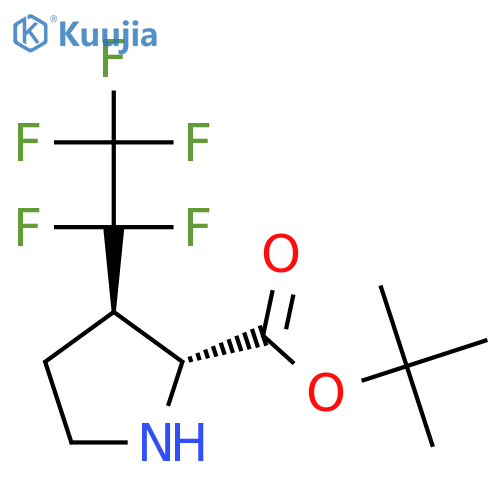 tert-butyl (2R,3R)-3-(1,1,2,2,2-pentafluoroethyl)pyrrolidine-2-carboxylate structure