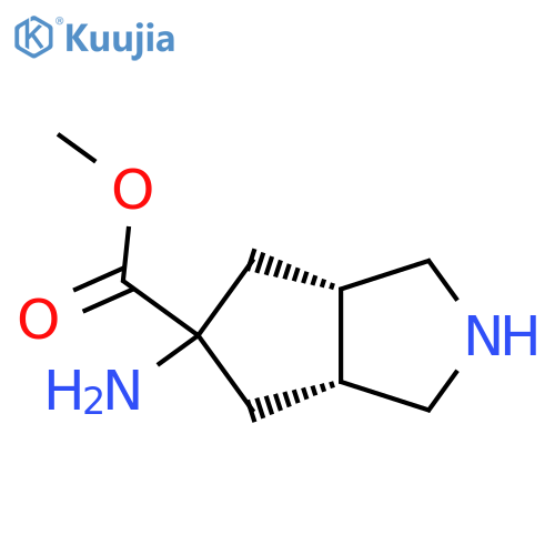 methyl (3aR,6aS)-5-amino-octahydrocyclopentacpyrrole-5-carboxylate structure