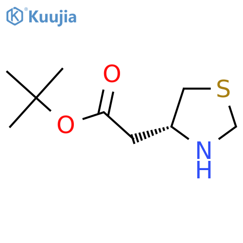 tert-butyl 2-(4R)-1,3-thiazolidin-4-ylacetate structure