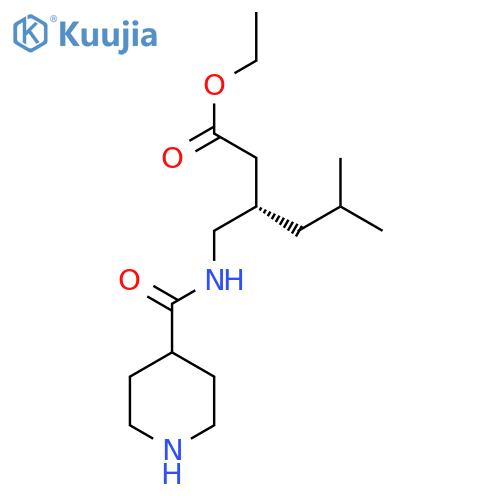 ethyl (3S)-5-methyl-3-{[(piperidin-4-yl)formamido]methyl}hexanoate structure
