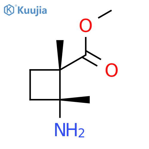 rac-methyl (1R,2S)-2-amino-1,2-dimethylcyclobutane-1-carboxylate structure
