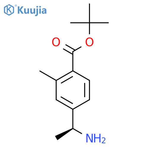 tert-butyl 4-[(1S)-1-aminoethyl]-2-methylbenzoate structure