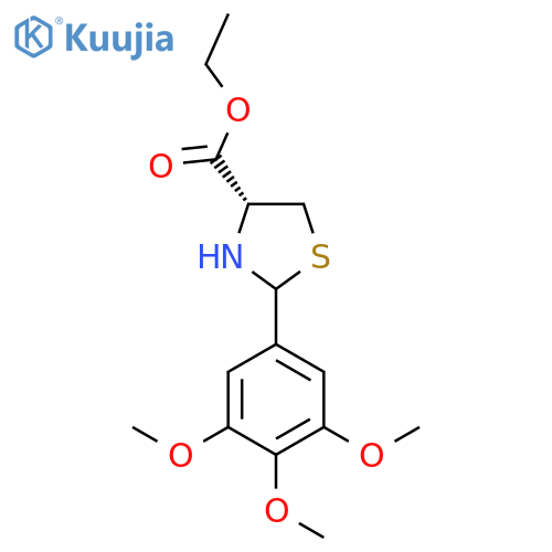 ethyl (4R)-2-(3,4,5-trimethoxyphenyl)-1,3-thiazolidine-4-carboxylate structure