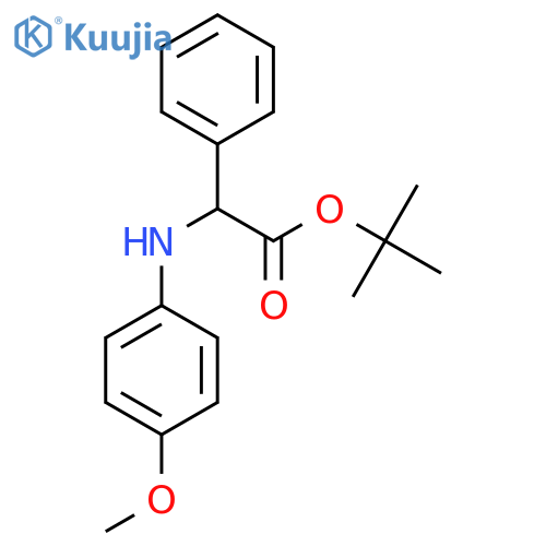 tert-butyl 2-(4-methoxyphenyl)amino-2-phenylacetate structure