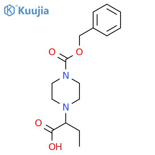 2-{4-(benzyloxy)carbonylpiperazin-1-yl}butanoic acid structure